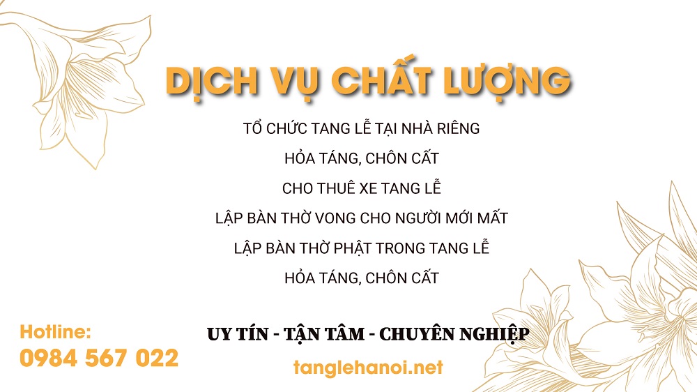 Tổ chức tang lễ tại nhà riêng Tp Hà Nội