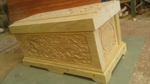 Quách gỗ vàng tâm giá rẻ