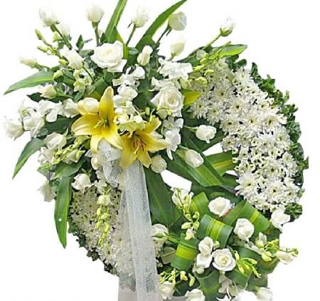 Vòng hoa tang lễ tại Tp Hà Nội